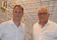Ronald Haket and Gerben de Jong of Haket took a moment to stand in the greenhouse for the photo.
